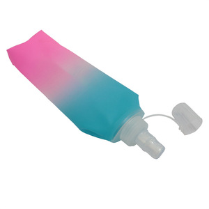 OEM/ODM Boissons pliantes en silicone 250ml 350ml 500ml <span class=keywords><strong>Bleu</strong></span> Vert Gris Bouilloire pliable Bouteille d'eau douce pliable - Product Image 6