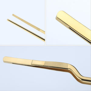 12 Inch 30CM <strong>Kitchen</strong> Culinary Tweezer Food <strong>Tong</strong> Stainless Steel Cooking Offset Tweezers <strong>Tongs</strong> - Product Image 3