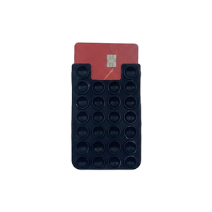Supporto per telefono quadrato DAM con slot per carte, supporto a ventosa multicolore per cruscotto auto, materiale PP - Product Image 1