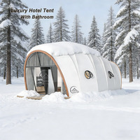 Suite de glamping de luxe, tente cocon - Structure en acier, pod de camping semi-permanent, maison isolée pour l'hiver avec salle de bain