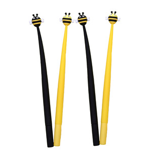 Stylo Gel Créatif et Mignon en Silicone 0,5 mm Abeille Ronronnante Fournitures de Bureau pour Étudiants - Product Image 2