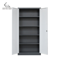Armoire de rangement de bureau moderne à double porte en acier/métal, design économique, pour dossiers du personnel