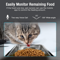 Distributeur automatique de mangeoire pour chat de nouvelle conception avec caméra à objectif Ultra-grand Angle Audio bidirectionnel 2.4G 6L Smart APP Pet Feeding Schedule