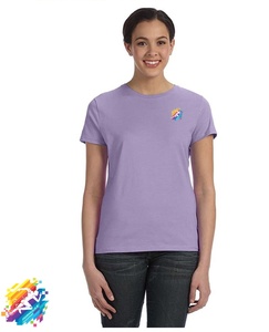 Camiseta a Rayas con Cuello Redondo Personalizada de Alta Calidad 100% Algodón para Mujer, Secado Rápido, Ecológica, Tallas Grandes, Venta al Por Mayor - Product Image 2