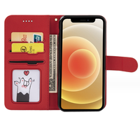 Premium Edge Plus G8 Casco Flip Phone Cover Étui pour téléphone portable avec porte-cartes et béquille
