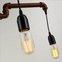 Lampe suspendue en fer de style industriel antique pour restaurant, bar, loft, rétro, avec tuyau d'évacuation d'eau