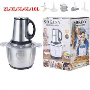 Hachoirs à viande bon marché Trancheuses Petit mélangeur Heavy Duty Ménage Maison Acier inoxydable <span class=keywords><strong>Hachoir</strong></span> électrique 2l 3l <span class=keywords><strong>Hachoir</strong></span> à viande Machine - Product Image 6