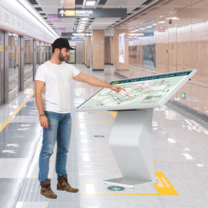 Équipement publicitaire Panneau LCD interactif 50 pouces au sol Affichage d'informations numériques Kiosque à écran tactile tout en un - Product Image 1