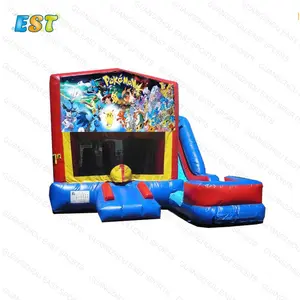 Top selling commercial Popular kids party Pikachu Outdoor kids factory price adults PVC Inflatable combo bounce house