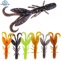 Leurre souple CHEERY en acier double queue Gecko, longue portée, pour eau douce/eau salée, pour achigan et poisson-tête-de-serpent, appât artificiel multicolore