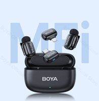 BOYA Mini micro à pince compact diffusion en direct enregistrement Audio vidéo Mini Microphone Lavalier sans fil micro-cravate pour Smartphones