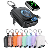 Cargador de Llavero de Emergencia de 10000mAh con Pantalla LED y Cables Integrados para Camping, Senderismo y Uso Diario