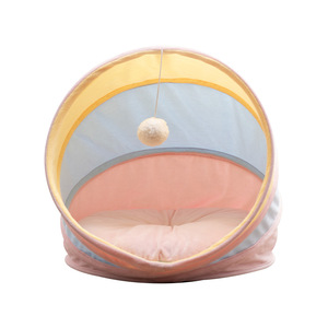 Tente pour chat en demi-cercle 40x40x38cm, lit respirant pour petits chats - Product Image 1