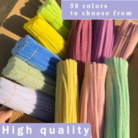 100 pièces coloré tige torsadée créatif bricolage artisanat barre de torsion laine racine moelleux barre fil de fer décoration imaginative