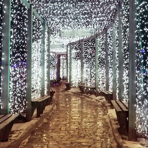 3x3m 9.8ft USB Hook Holiday Party Decoration String Cool/WarmWhite <b>Ball</b> Curtain Fairy <b>LED</b> with Lights - Product Image 1