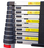 Échelle télescopique en aluminium de 8 mètres et 9 mètres, vente en gros, échelle télescopique en aluminium personnalisée, conforme à la norme EN131, échelle portable pour la maison