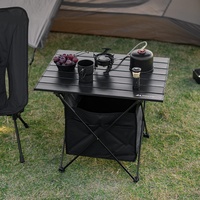 Table de camping pliable en alliage d'aluminium, design tropical, compacte, facile à ranger, pour activités de plein air, pêche, barbecue, pique-niques