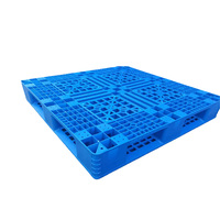Palettes d'entrepôt en plastique recyclé robuste à usage intensif, à simple face, empilables à 6 voies, en HDPE et PP, charge statique de 7000 kg pour le transport de marchandises