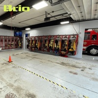 BRIO Vente directe usine Clôture de sécurité pour pompiers en treillis métallique à double niveau, autoportante, thermolaquée, écologique, pour stockage ouvert