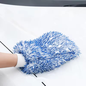 Meilleures ventes en gros : Ensemble <span class=keywords><strong>de</strong></span> gants et éponges <span class=keywords><strong>de</strong></span> <span class=keywords><strong>lavage</strong></span> <span class=keywords><strong>de</strong></span> voiture en microfibre chenille multicolores, marque Carclean, logo personnalisé - Product Image 1