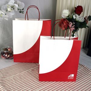 Bolsa de Regalo de Papel Kraft de Lujo con Logotipo Impreso Personalizado, Reciclable, para Zapatos, Ropa y Compras - Product Image 2