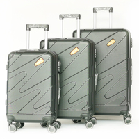 100% ABS qualité 3 pièces coque dure ensemble de bagages 20 ''24'' 28 ''Spinner plastique 4 pièces bagage chariot valise