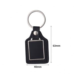 Round Shape Luxury Vintage Brown Embossed Laser Engraved Domed Sticker Logo <b>Customized</b> PU Leather Strap <b>Keychain</b> With Logo - Product Image 3