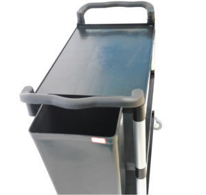 Troli Tangan Layanan Bandara 3 Tingkat Plastik 4 Roda Multifungsi Keranjang Utilitas Makanan Pesawat - Product Image 6