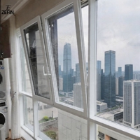 Ventana Abatible y Giratoria de PVC para Viviendas, con Inclinación Interior y Aislamiento Térmico, Diseño Moderno