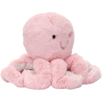 Vente en gros de jouets anti-stress lestés en peluche super douce, personnalisés avec broderie de dessin animé mignon, en forme de pieuvre, cadeau d'anniversaire pour enfants