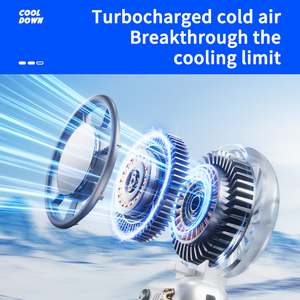 พัดลมมือถือขนาดเล็ก แบตเตอรี่ 4000mAh ใช้งานได้นาน <span class=keywords><strong>200</strong></span> ระดับความแรง สำหรับขายส่งและขายปลีก - Product Image 3