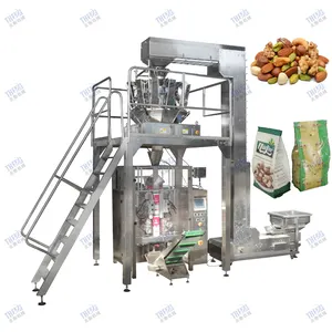 Automatic peanuts almond groundnut cashew seed nuts dry fruits bean pistachio plantain potato chips packing machine