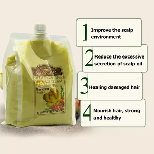 Profissional Salon Grade Natural Herbal Anti Loss Smoothing Hair Care Tratamento Reparação Scalp Massagem Creme Ginger Hair Mask - Product Image 2