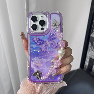 Hermosa cadena mariposa epoxi impreso funda de teléfono para MOTO <span class=keywords><strong>G</strong></span> play 2025 <span class=keywords><strong>Edge</strong></span> 60 Fusion 5G G06 4G E15 - Product Image 5