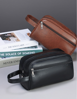 Nouvelle arrivée, sac de maquillage en cuir PU, sacs à main de créateur pour hommes, sac de toilette imperméable pour hommes, sac de toilette de voyage pour hommes