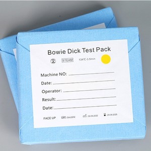 Paquete de Prueba Bowie Dick 115mmx125mm, Kit de Prueba Médica para Esterilización por Vapor, para Validación de Autoclave - Product Image 1