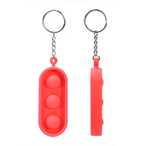 Jouet porte-clés Fidget Popper Push en silicone à fossettes simples - Product Image 2