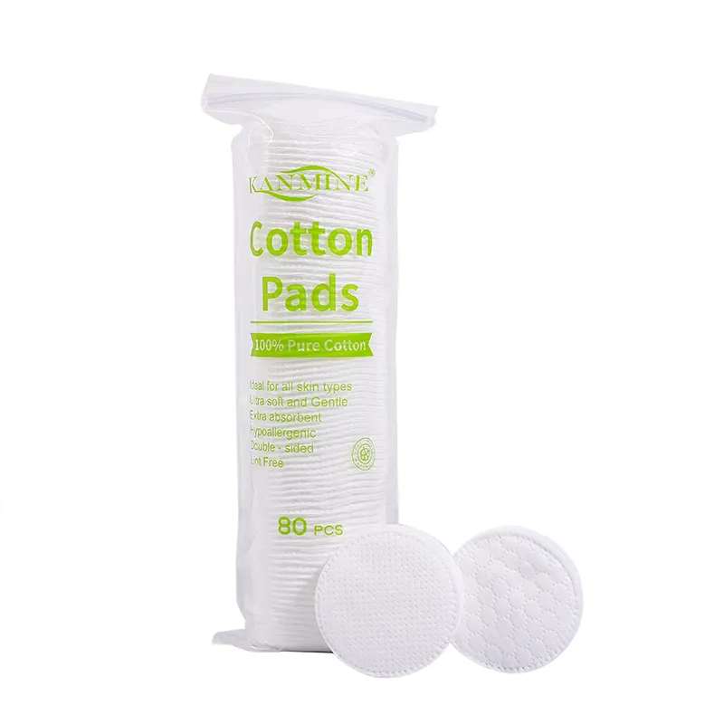 Tampon de coton absorbant rond démaquillant tampons de nettoyage jetables 100% coton pur tampons de coton cosmétique