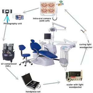 Nuovo modello OEM disponibile set completo di sedie odontoiatriche di lusso tipo usa per il trattamento delle apparecchiature odontoiatriche