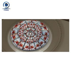 Tragaluz de cúpula de vidriera Neo-klassisch, arte decorativo, cúpula de pista de carreras de vidrio con plomo, tragaluz de cúpula de vidriera - Product Image 5