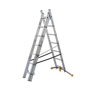 GIERRE - AL405HHL Echelle combinée à 3 sections en aluminium avec système de réglage à pédale-EAN 3700867909207 LADDERS - Product Image 2