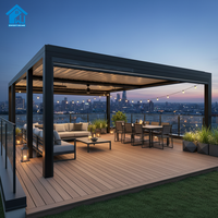 Pergola en aluminium Sweet Home, pergola bioclimatique motorisée, gazebo électrique, jardinage écologique, imperméable, résistant au vent