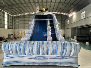 Nhà máy trực tiếp trẻ em thổi lên thư bị trả lại công viên trượt nước thương mại trượt nước Inflatable trượt với hồ bơi - Product Image 3