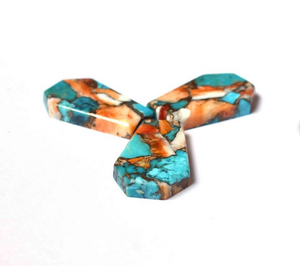 Turquesa Cobre de Ostra Espinosa Natural, Forma de Ataúd Plana, Gemas de Alta Calidad para Fabricación de Joyas DIY, Anillos, Proveedor Mayorista - Product Image 3