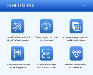 Lector de Pasaportes y Tarjetas de Identificación Independiente de Alta Velocidad SCANSMART con Inteligencia Artificial Integrada para Aeropuertos - Product Image 2