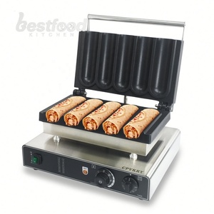 Máquina Eléctrica Comercial para Hacer Wraps de Pollo Estilo Nuevo México, Asador de Burritos, Calentador de Rollos, Máquina para Hacer Waffles de Acero Inoxidable - Product Image 1