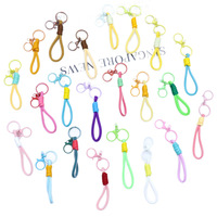 TOLKA Porte-clés coloré en polyester tressé avec cordon, style minimaliste chinois, pour coque de téléphone et sangle de sac en jean