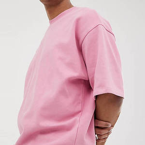 เสื้อยืดคอตตอน 100% ทรงยูนิเซ็กส์ สำหรับฤดูร้อน แบบเรียบง่าย สไตล์สตรีทแวร์ ไหล่ตก ทรงโอเวอร์ไซส์ คุณภาพสูง เนื้อผ้าหนา เสื้อยืดเปล่าสำหรับผู้ชาย - Product Image 2