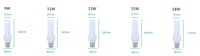 Vente flash - Lampe CFL à économie d'énergie B22 2U 11W - Lampe à économie d'énergie de type U