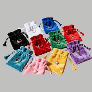Pochette à bijoux en velours personnalisée, sac en velours à cordon personnalisé avec logo de marque - Product Image 4